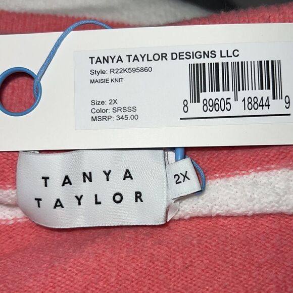 NWT Tanya Taylor Maisie Knit Top Salmon Rose Sweater 2X - Picture 11 of 13
